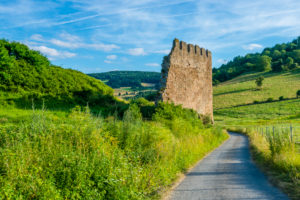Castle ruin Lewenstein near Niedermoschel, North Palatinate highlands, also called Lehinberg, Lemberg or Lewenburg, you can see the remains of the palace, former county of Veldenz, Castle ruin Lewenstein near Niedermoschel, North Palatinate highlands, also called Lehinberg, Lemberg or Lewenburg, you can see the remains of the palace, former county of Veldenz,